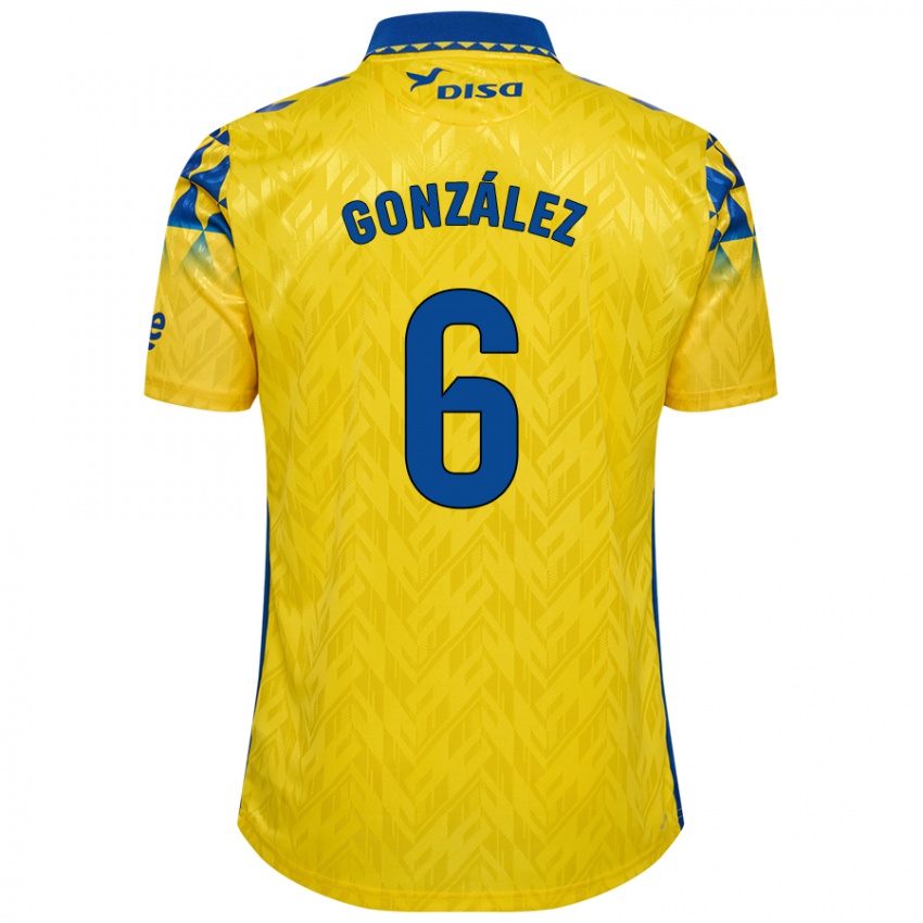 Børn Fabio González #6 Gul Blå Hjemmebane Spillertrøjer 2024/25 Trøje T-Shirt