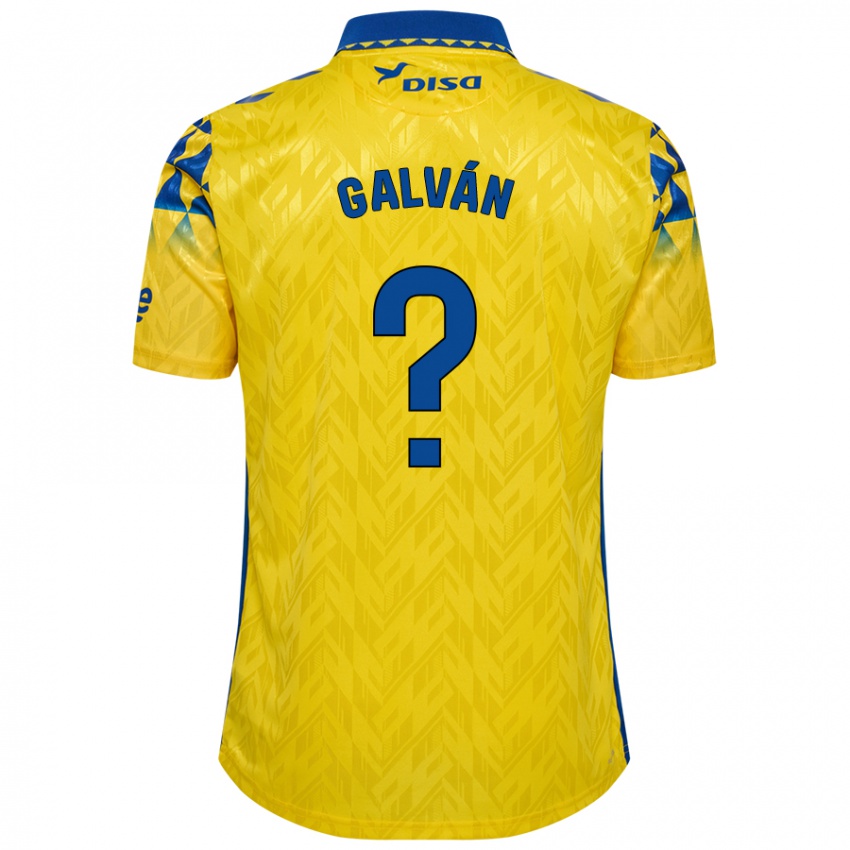 Børn Carlos Galván #0 Gul Blå Hjemmebane Spillertrøjer 2024/25 Trøje T-Shirt