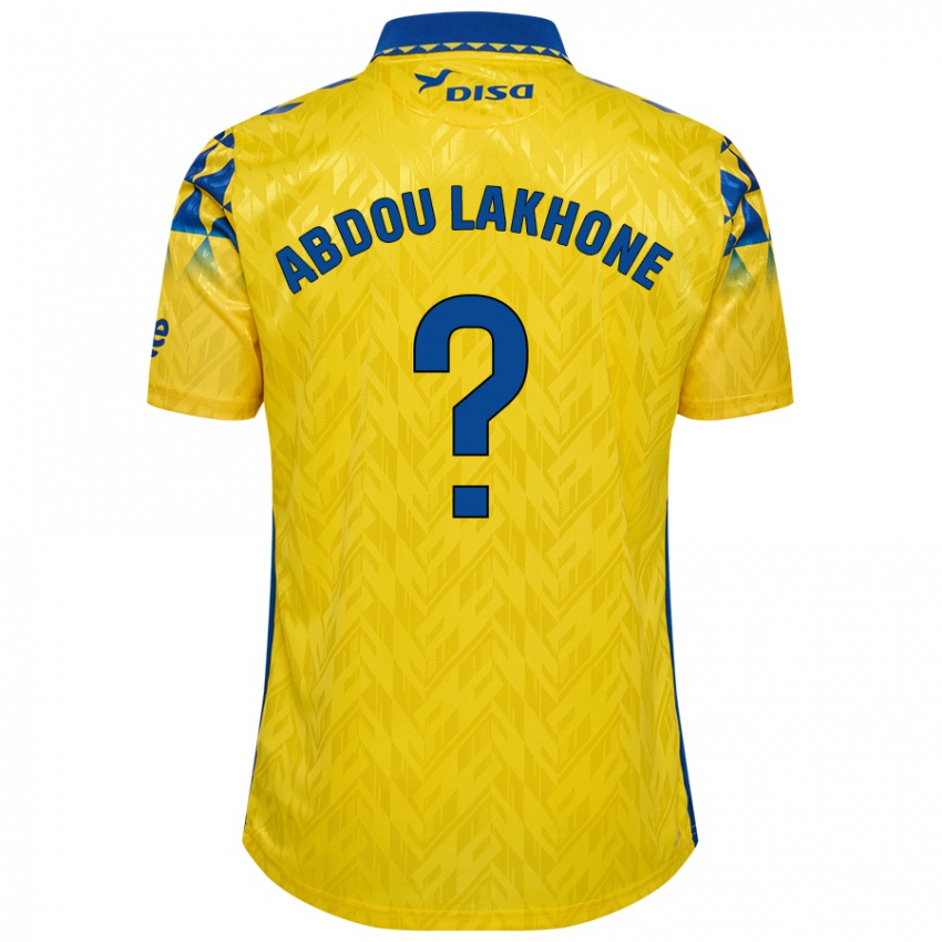 Børn Pape Abdou Lakhone #0 Gul Blå Hjemmebane Spillertrøjer 2024/25 Trøje T-Shirt