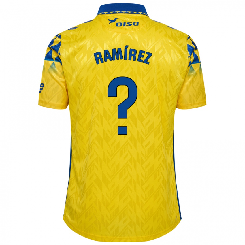 Børn Daniel Ramírez #0 Gul Blå Hjemmebane Spillertrøjer 2024/25 Trøje T-Shirt