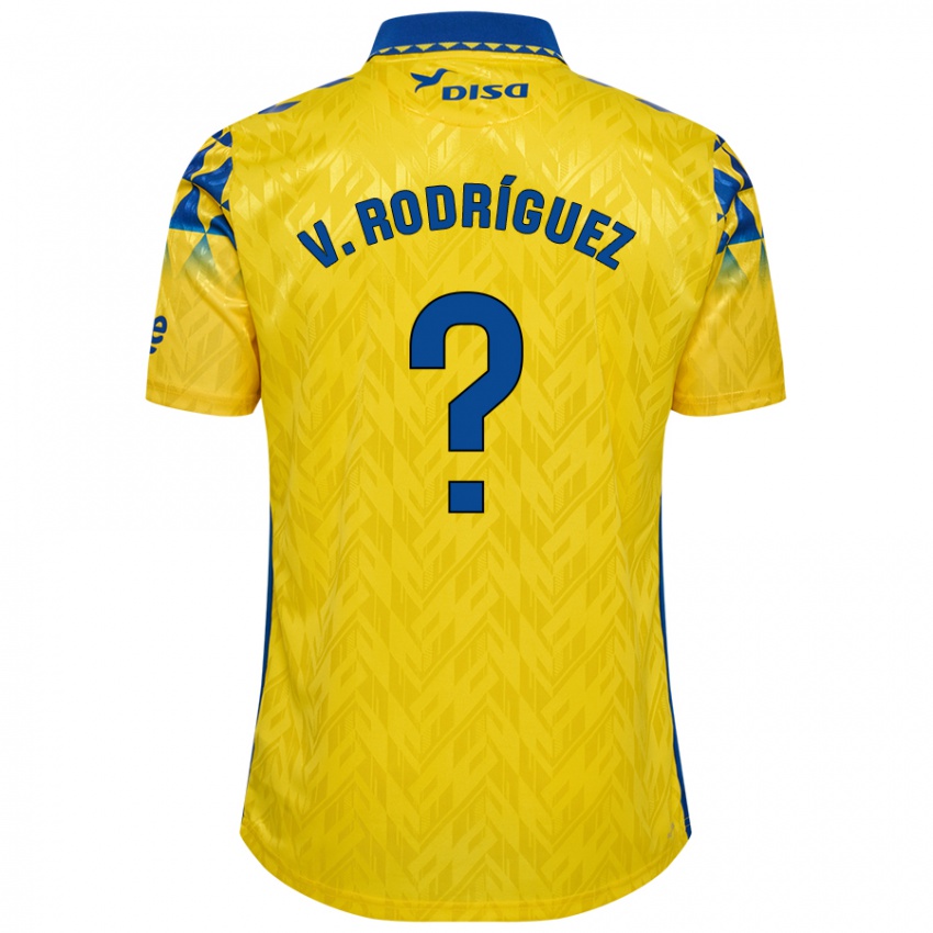 Børn Carlos Vicente Rodríguez #0 Gul Blå Hjemmebane Spillertrøjer 2024/25 Trøje T-Shirt