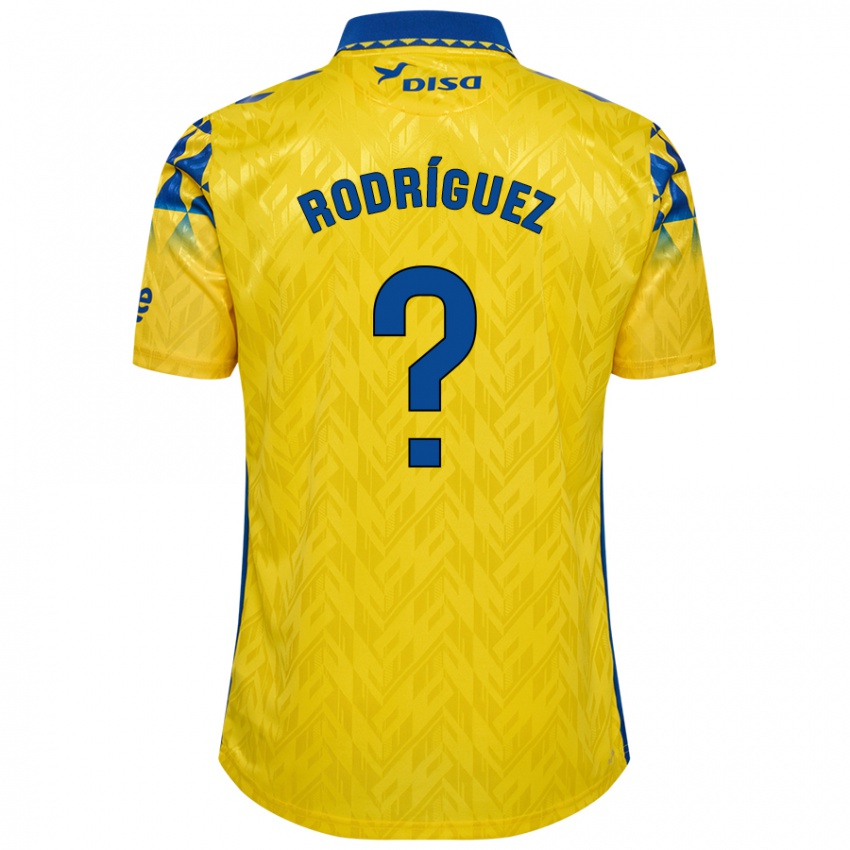 Børn David Rodríguez #0 Gul Blå Hjemmebane Spillertrøjer 2024/25 Trøje T-Shirt