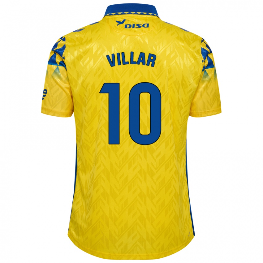 Børn Andy Villar #10 Gul Blå Hjemmebane Spillertrøjer 2024/25 Trøje T-Shirt