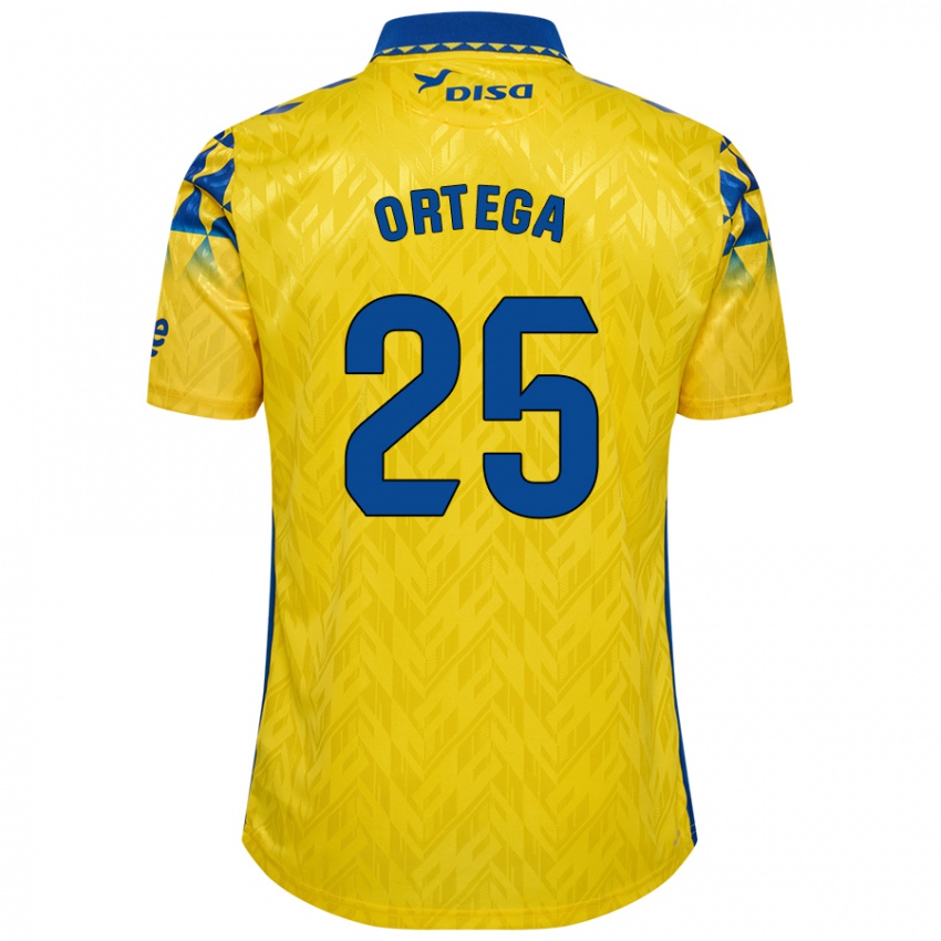 Børn Edián Ortega #25 Gul Blå Hjemmebane Spillertrøjer 2024/25 Trøje T-Shirt