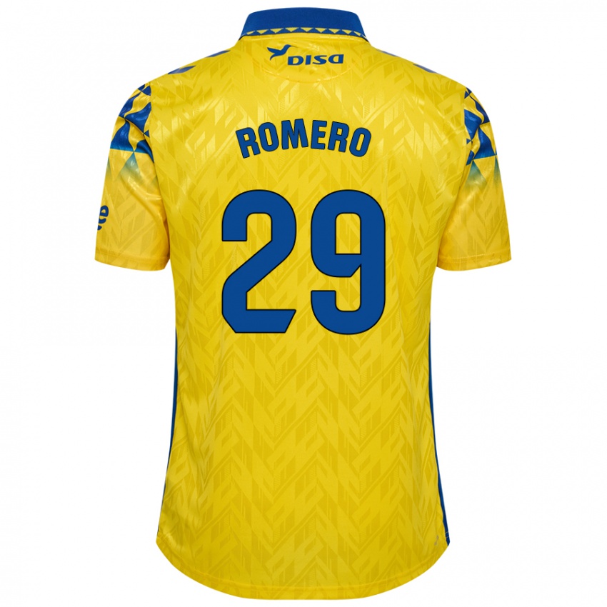 Børn Elías Romero #29 Gul Blå Hjemmebane Spillertrøjer 2024/25 Trøje T-Shirt