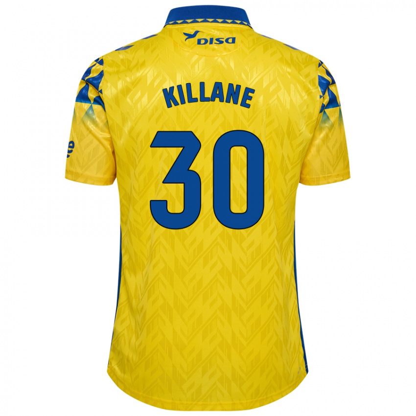 Børn Álvaro Killane #30 Gul Blå Hjemmebane Spillertrøjer 2024/25 Trøje T-Shirt