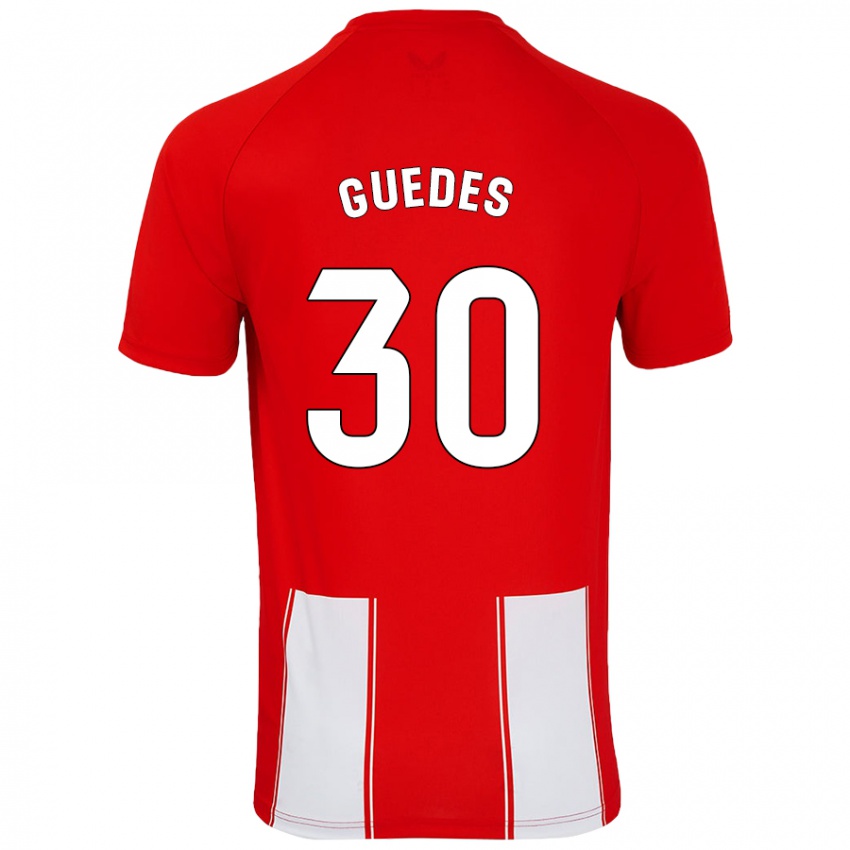 Børn Gui Guedes #30 Rød Hvid Hjemmebane Spillertrøjer 2024/25 Trøje T-Shirt