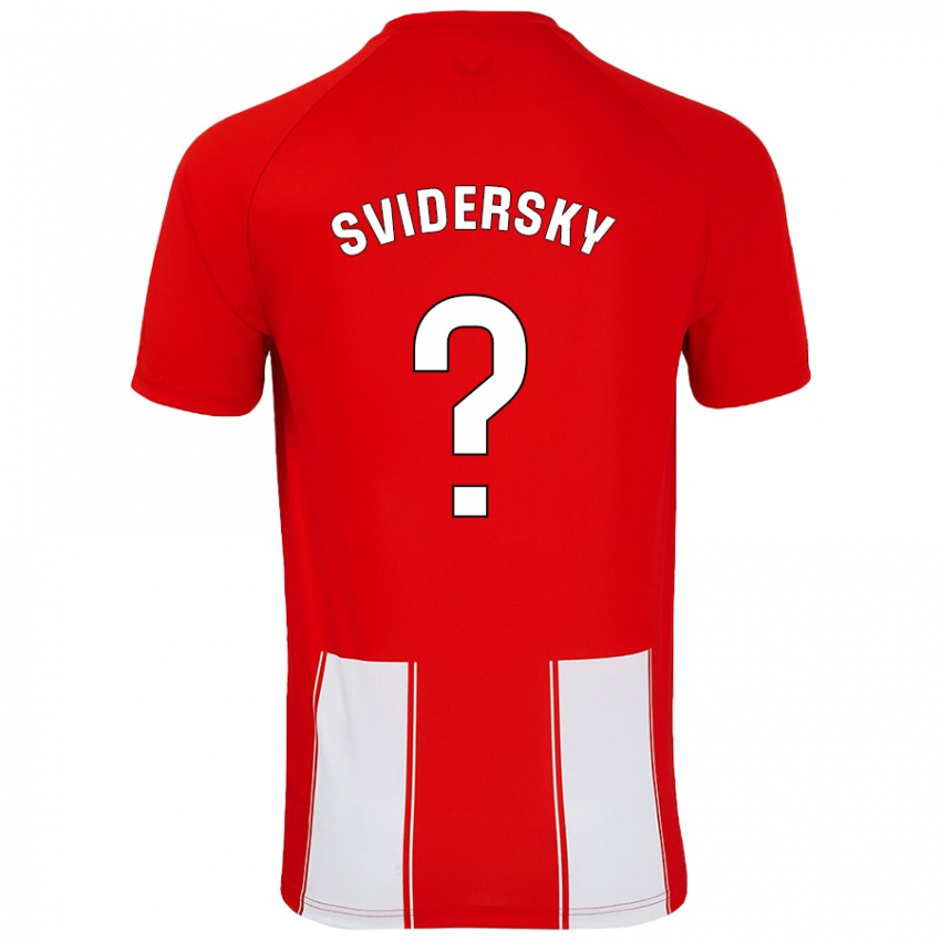 Børn Martin Svidersky #0 Rød Hvid Hjemmebane Spillertrøjer 2024/25 Trøje T-Shirt