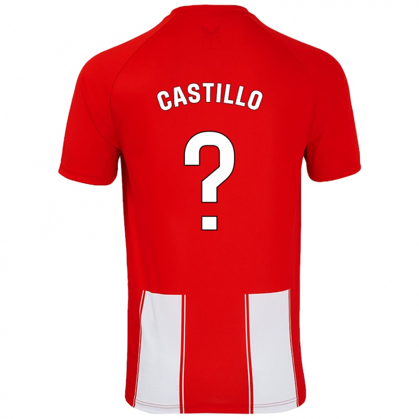 Børn Pablo Castillo #0 Rød Hvid Hjemmebane Spillertrøjer 2024/25 Trøje T-Shirt