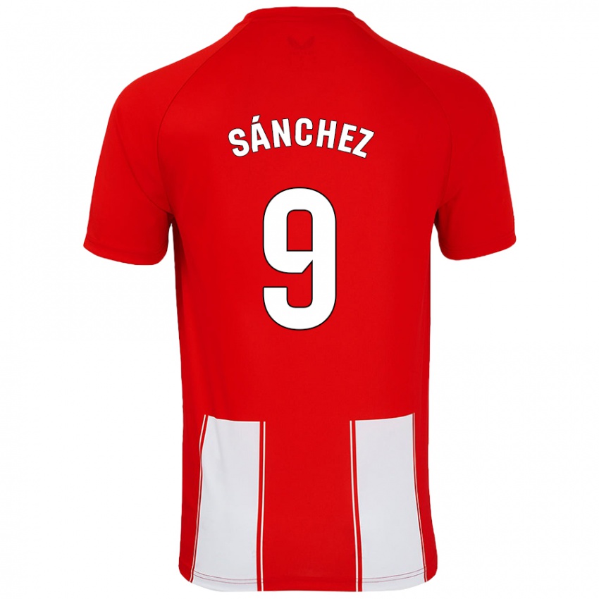 Børn Loren Sánchez #9 Rød Hvid Hjemmebane Spillertrøjer 2024/25 Trøje T-Shirt