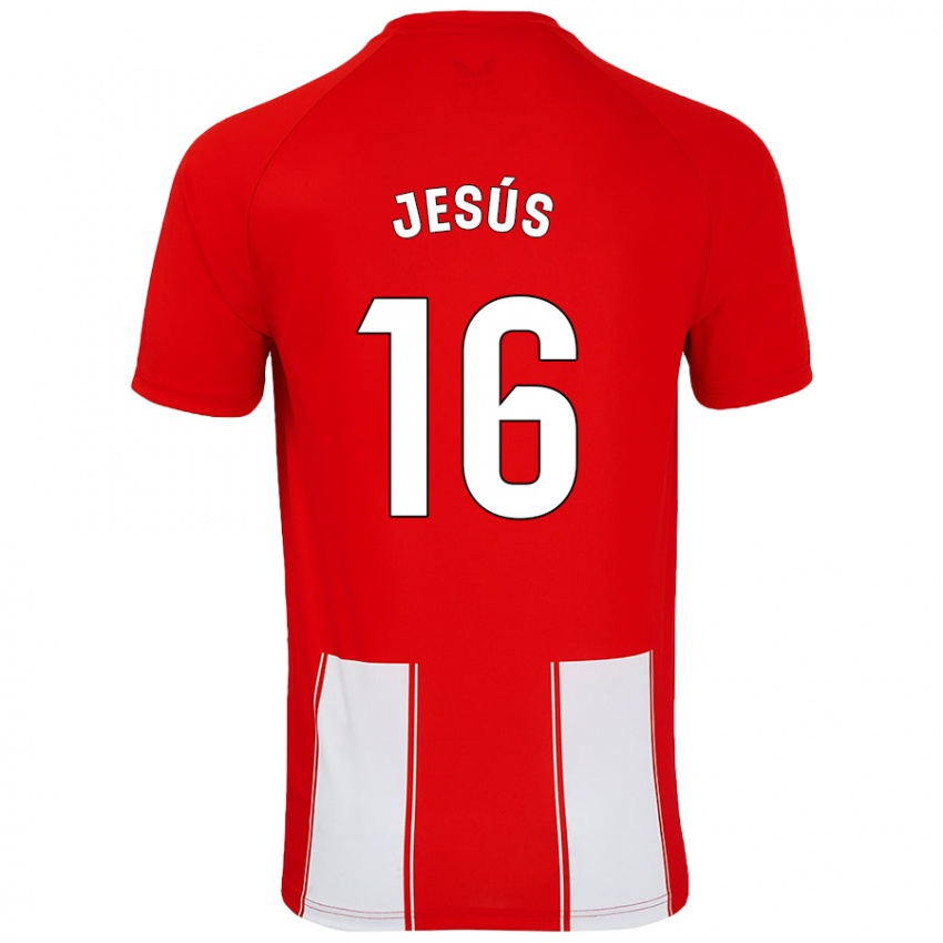 Børn Antonio Jesús #16 Rød Hvid Hjemmebane Spillertrøjer 2024/25 Trøje T-Shirt