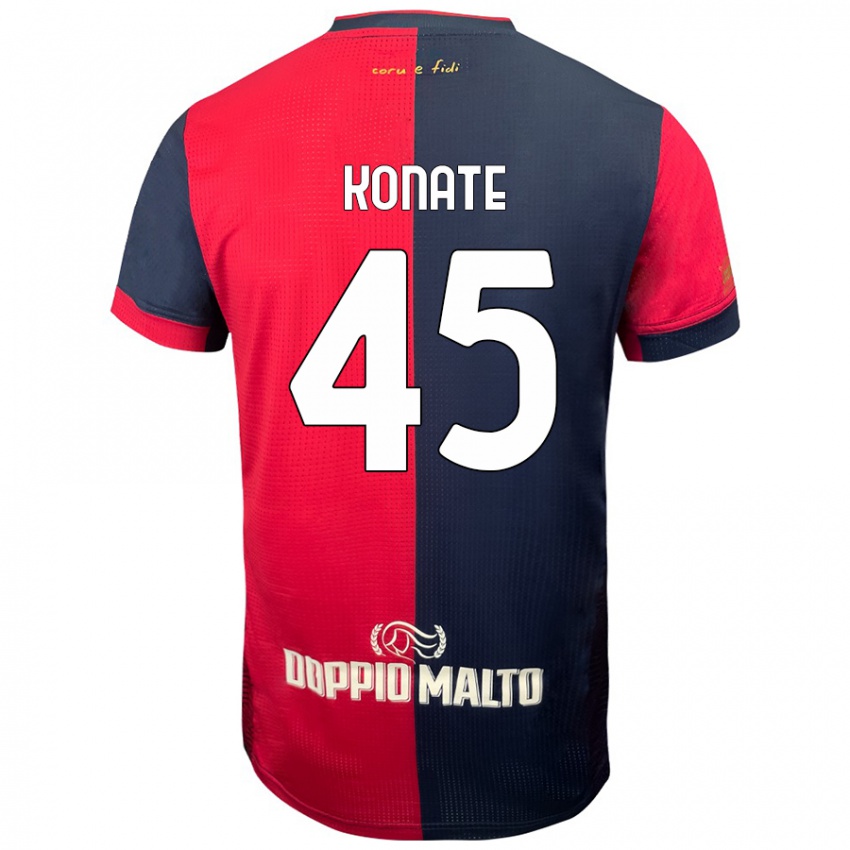 Børn Ismael Konate #45 Rød Mørkere Blå Hjemmebane Spillertrøjer 2024/25 Trøje T-Shirt