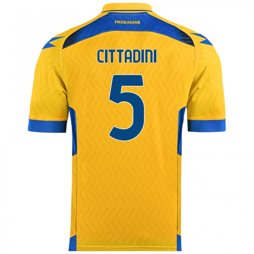 Børn Giorgio Cittadini #5 Gul Hjemmebane Spillertrøjer 2024/25 Trøje T-Shirt