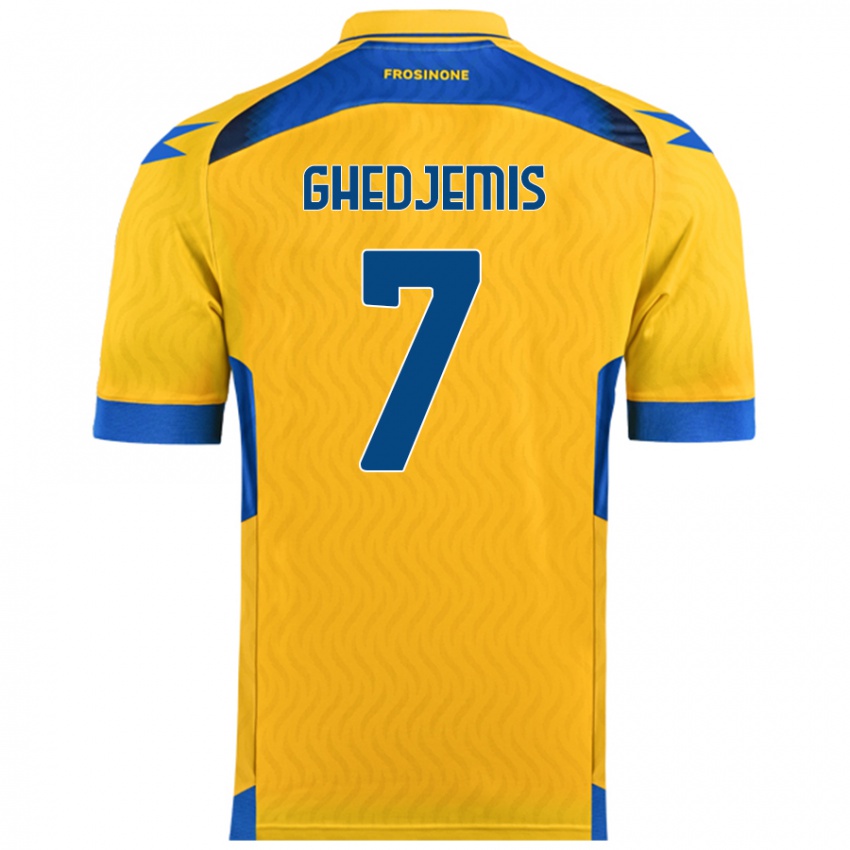 Børn Farès Ghedjemis #7 Gul Hjemmebane Spillertrøjer 2024/25 Trøje T-Shirt