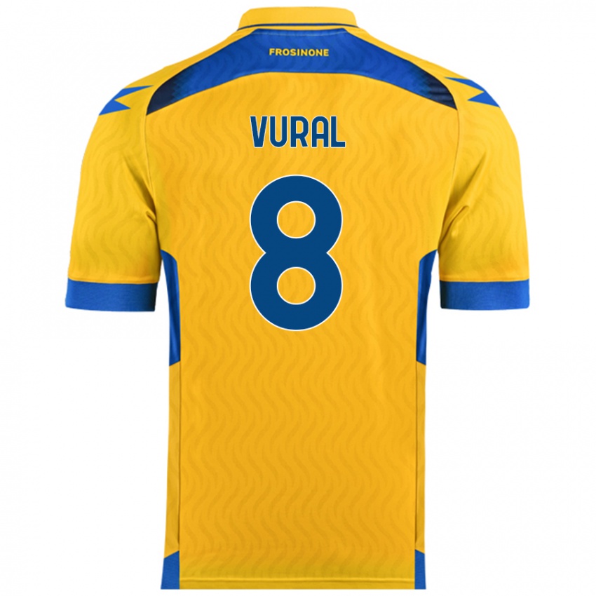 Børn İsak Vural #8 Gul Hjemmebane Spillertrøjer 2024/25 Trøje T-Shirt