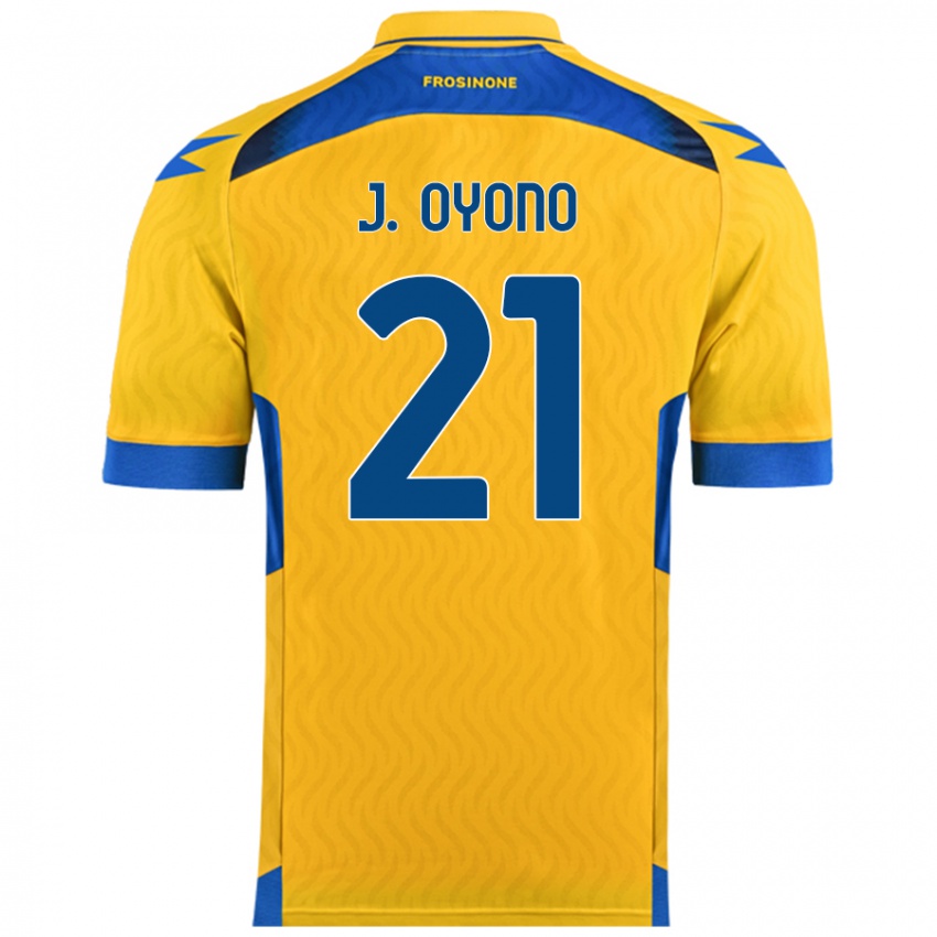 Børn Jérémy Oyono #21 Gul Hjemmebane Spillertrøjer 2024/25 Trøje T-Shirt