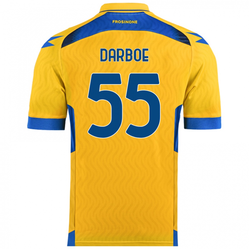 Børn Ebrima Darboe #55 Gul Hjemmebane Spillertrøjer 2024/25 Trøje T-Shirt