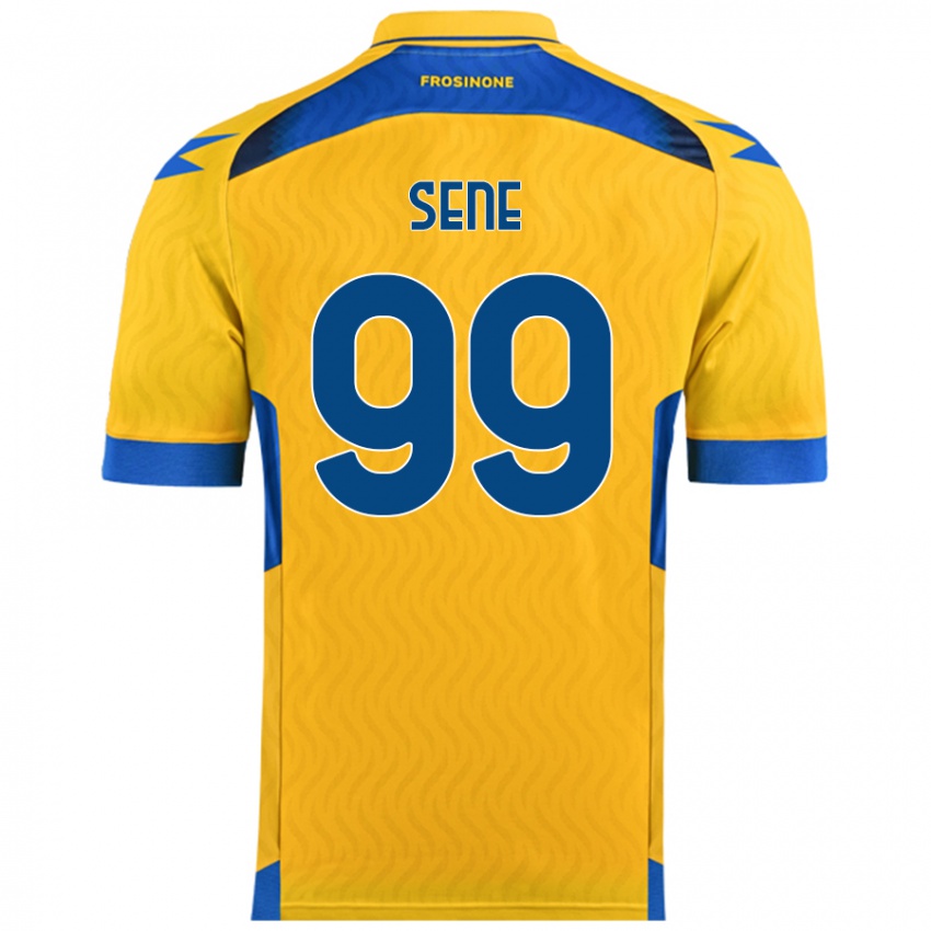 Børn Fallou Sene #99 Gul Hjemmebane Spillertrøjer 2024/25 Trøje T-Shirt