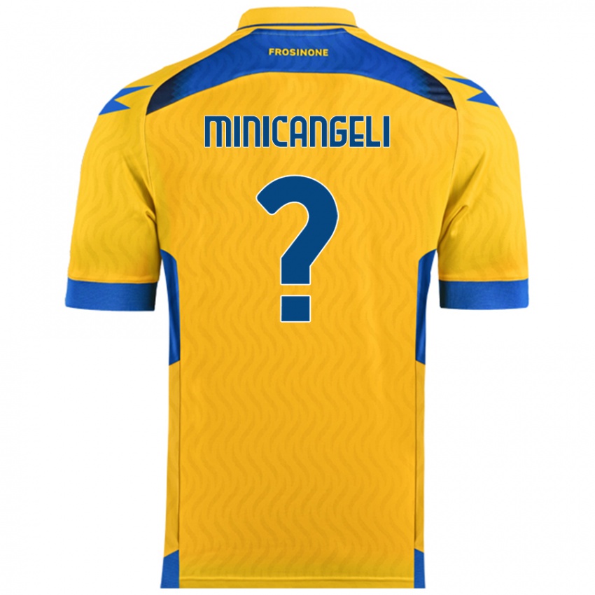 Børn Francesco Minicangeli #0 Gul Hjemmebane Spillertrøjer 2024/25 Trøje T-Shirt