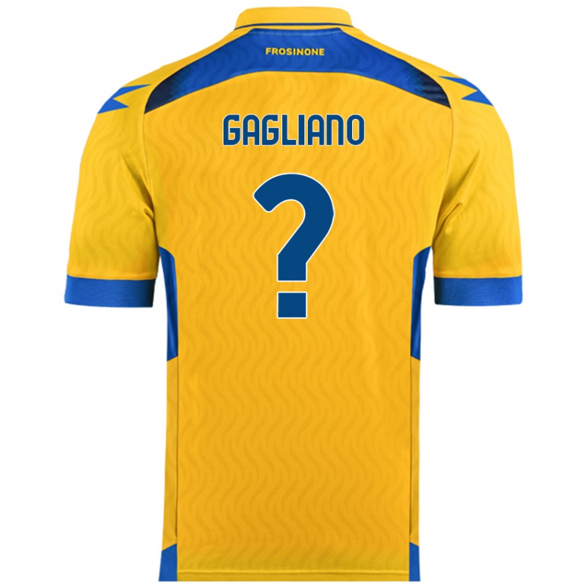 Børn Mattia Gagliano #0 Gul Hjemmebane Spillertrøjer 2024/25 Trøje T-Shirt