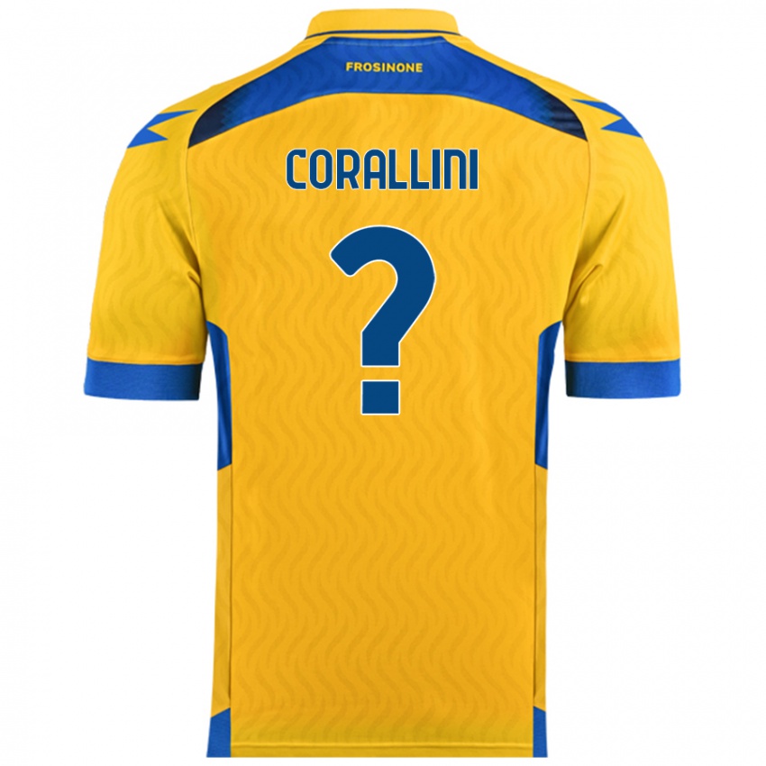 Børn Riccardo Corallini #0 Gul Hjemmebane Spillertrøjer 2024/25 Trøje T-Shirt