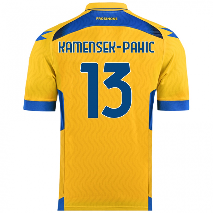 Børn Matjaz Kamensek-Pahic #13 Gul Hjemmebane Spillertrøjer 2024/25 Trøje T-Shirt