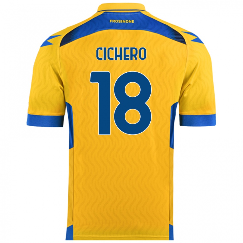 Børn Alejandro Cichero #18 Gul Hjemmebane Spillertrøjer 2024/25 Trøje T-Shirt