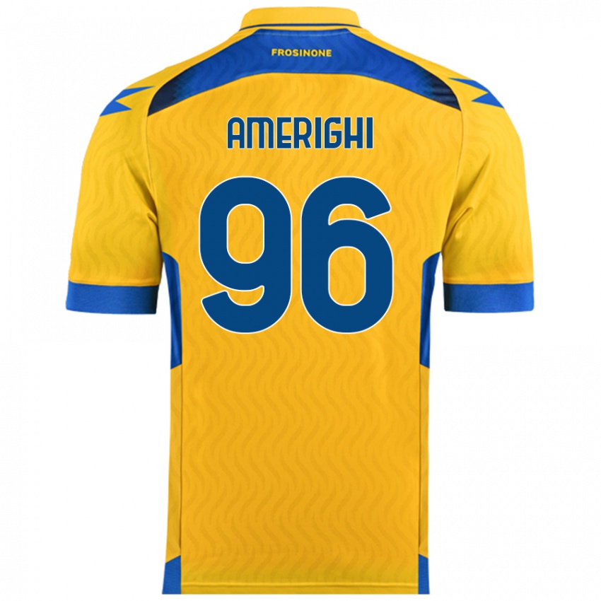 Børn Igor Amerighi #96 Gul Hjemmebane Spillertrøjer 2024/25 Trøje T-Shirt