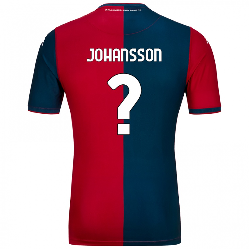 Børn Vincent Johansson #0 Rød Mørkeblå Hjemmebane Spillertrøjer 2024/25 Trøje T-Shirt