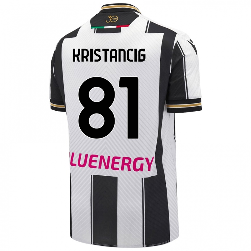 Børn Luca Kristancig #81 Hvid Sort Hjemmebane Spillertrøjer 2024/25 Trøje T-Shirt