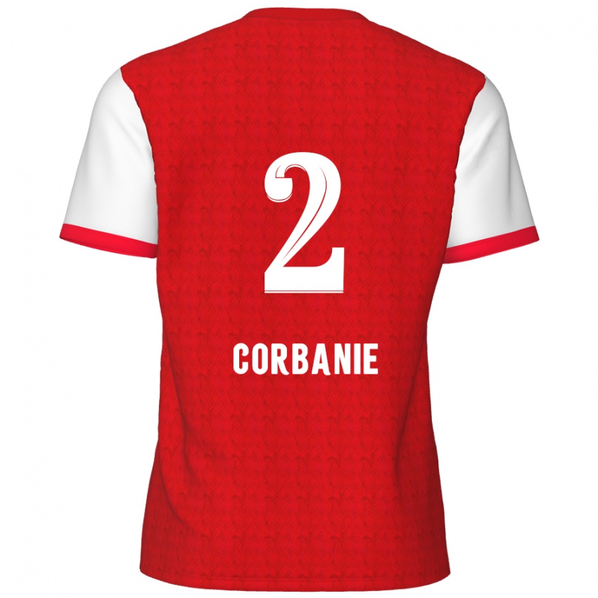 Børn Kobe Corbanie #2 Rød Hvid Hjemmebane Spillertrøjer 2024/25 Trøje T-Shirt