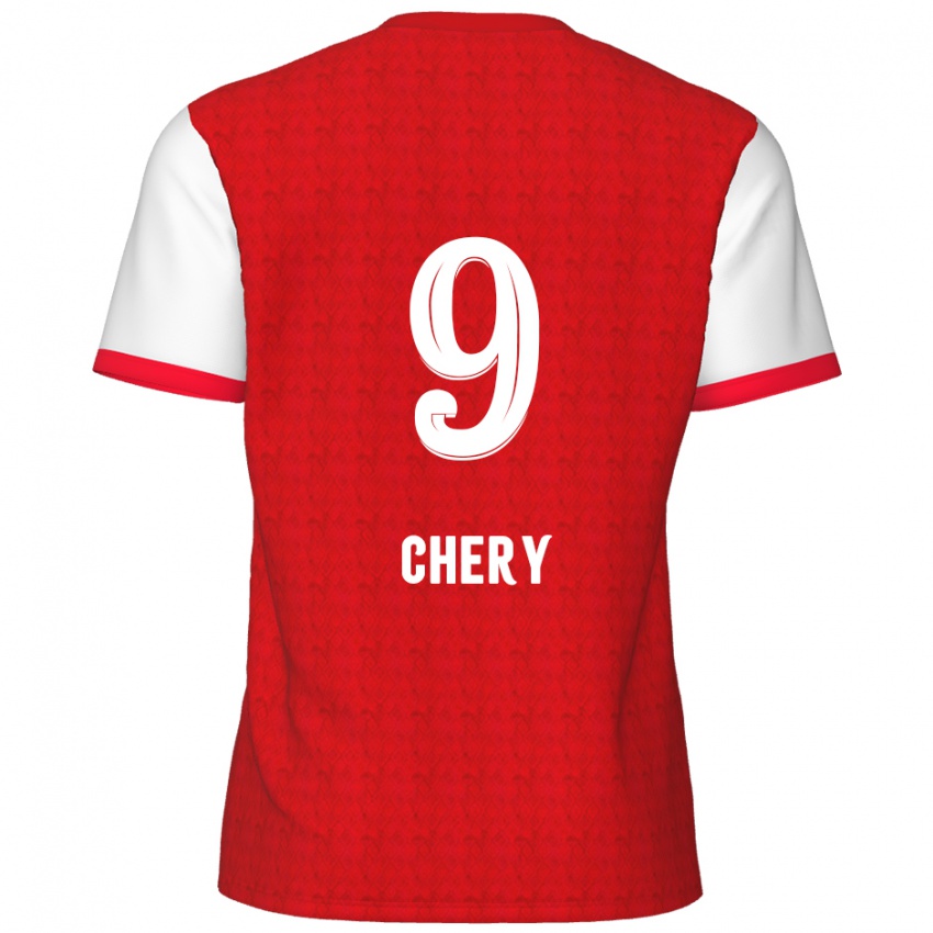 Børn Tjaronn Chery #9 Rød Hvid Hjemmebane Spillertrøjer 2024/25 Trøje T-Shirt