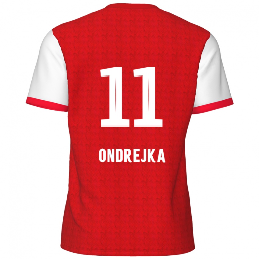 Børn Jacob Ondrejka #11 Rød Hvid Hjemmebane Spillertrøjer 2024/25 Trøje T-Shirt