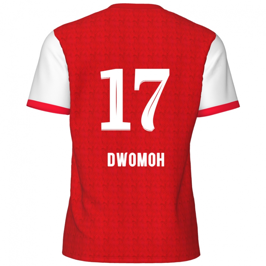 Børn Pierre Dwomoh #17 Rød Hvid Hjemmebane Spillertrøjer 2024/25 Trøje T-Shirt