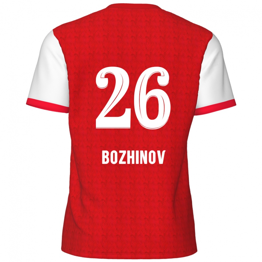 Børn Rosen Bozhinov #26 Rød Hvid Hjemmebane Spillertrøjer 2024/25 Trøje T-Shirt