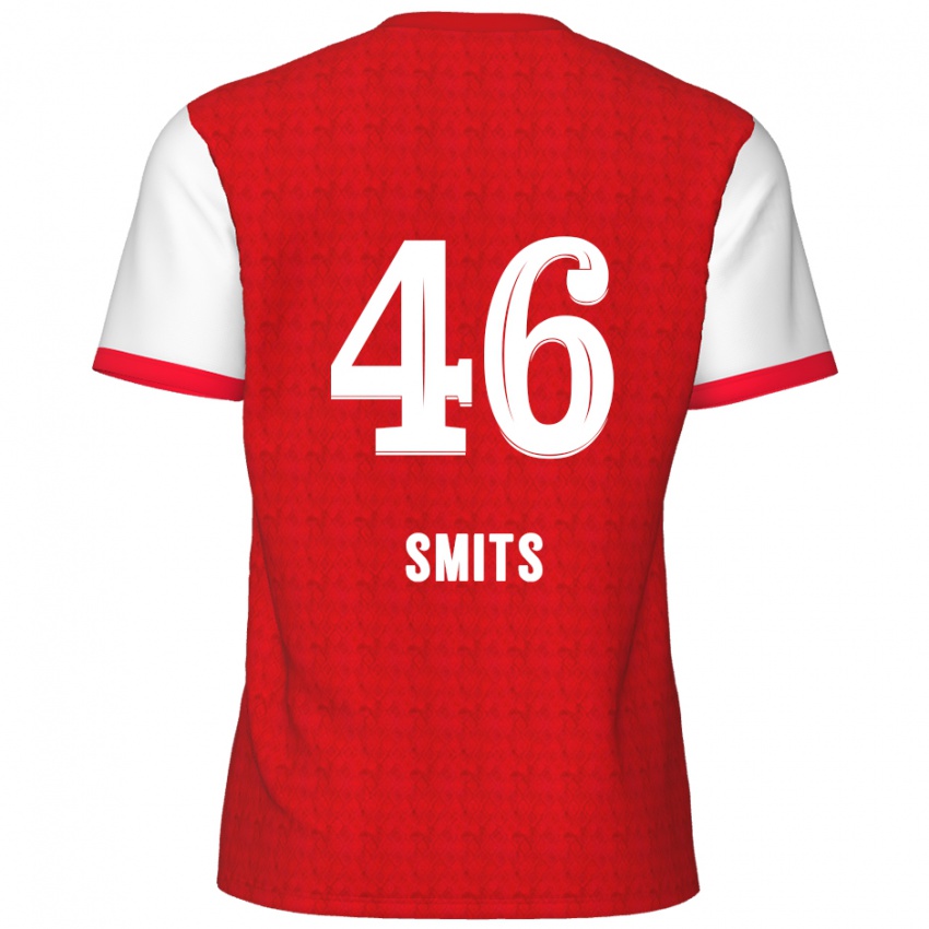 Børn Milan Smits #46 Rød Hvid Hjemmebane Spillertrøjer 2024/25 Trøje T-Shirt