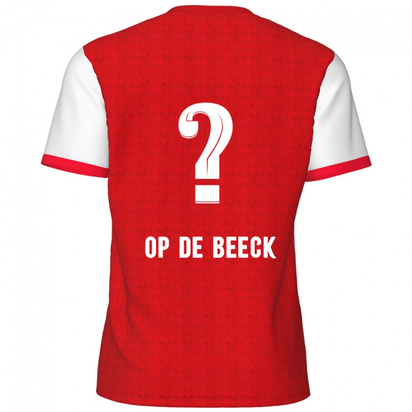 Børn Gregg Op De Beeck #0 Rød Hvid Hjemmebane Spillertrøjer 2024/25 Trøje T-Shirt