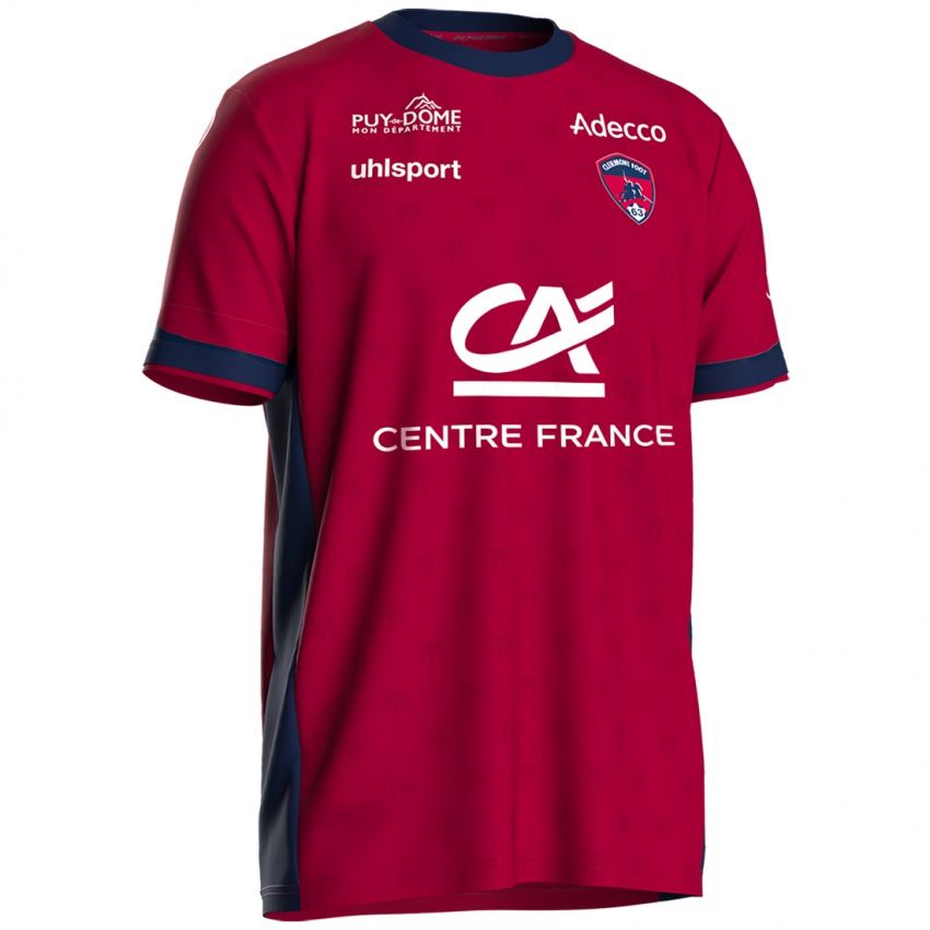 Børn Ivan M'bahia #0 Lys Bordeaux Hjemmebane Spillertrøjer 2024/25 Trøje T-Shirt