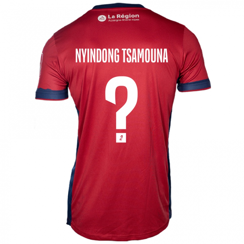 Børn Jean Nyindong Tsamouna #0 Lys Bordeaux Hjemmebane Spillertrøjer 2024/25 Trøje T-Shirt