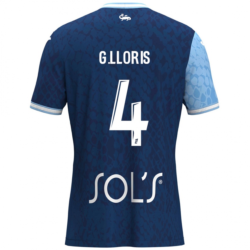 Børn Gautier Lloris #4 Himmelblå Mørkeblå Hjemmebane Spillertrøjer 2024/25 Trøje T-Shirt