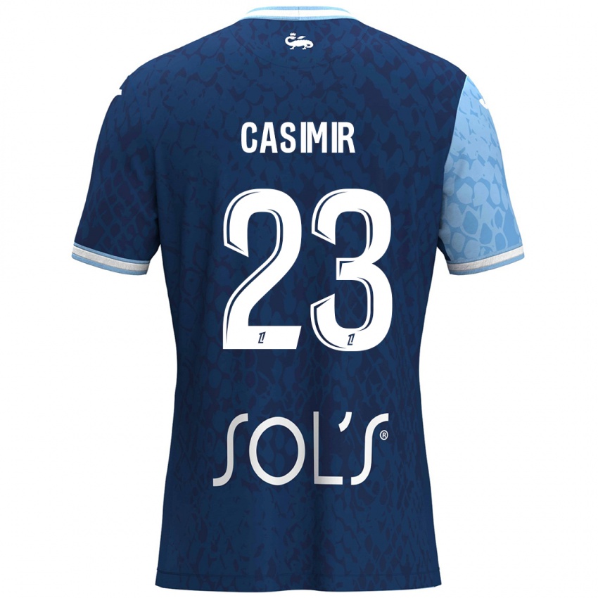 Børn Josué Casimir #23 Himmelblå Mørkeblå Hjemmebane Spillertrøjer 2024/25 Trøje T-Shirt