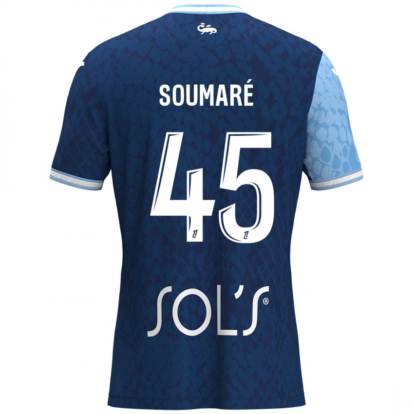 Børn Issa Soumaré #45 Himmelblå Mørkeblå Hjemmebane Spillertrøjer 2024/25 Trøje T-Shirt