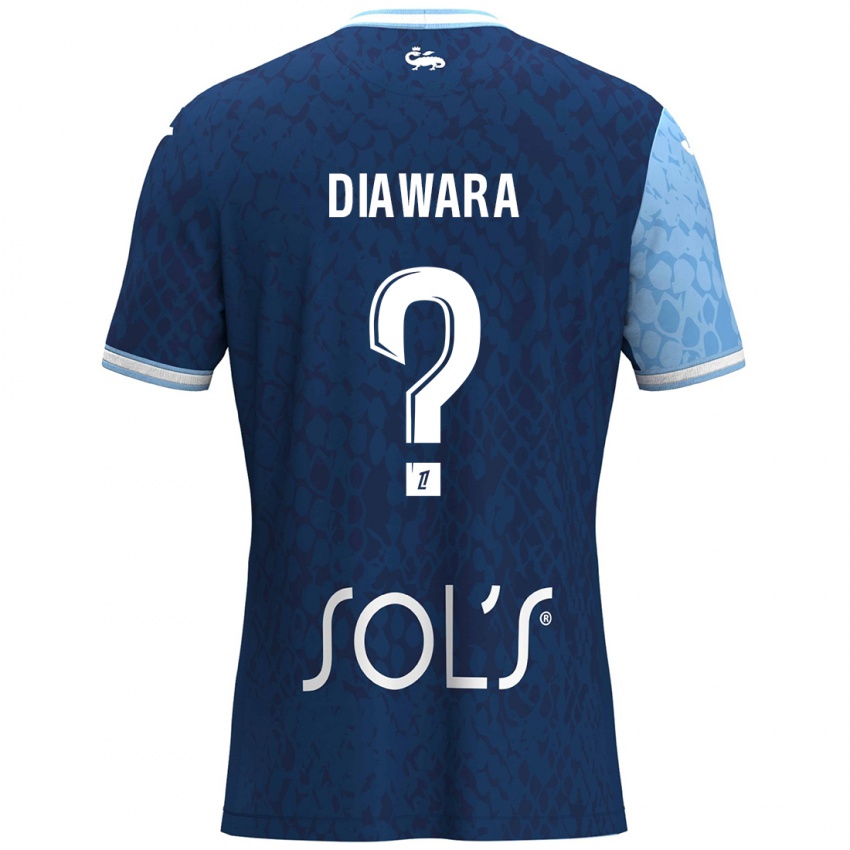 Børn Djimin Diawara #0 Himmelblå Mørkeblå Hjemmebane Spillertrøjer 2024/25 Trøje T-Shirt