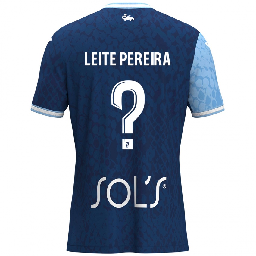 Børn Matéo Leite Pereira #0 Himmelblå Mørkeblå Hjemmebane Spillertrøjer 2024/25 Trøje T-Shirt