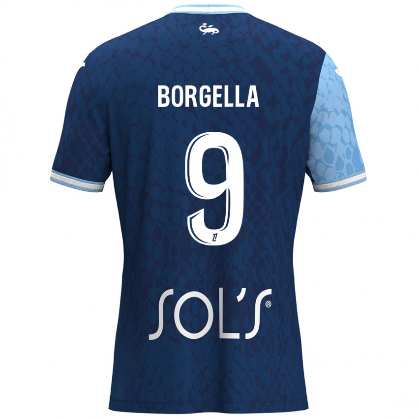 Børn Roselord Borgella #9 Himmelblå Mørkeblå Hjemmebane Spillertrøjer 2024/25 Trøje T-Shirt