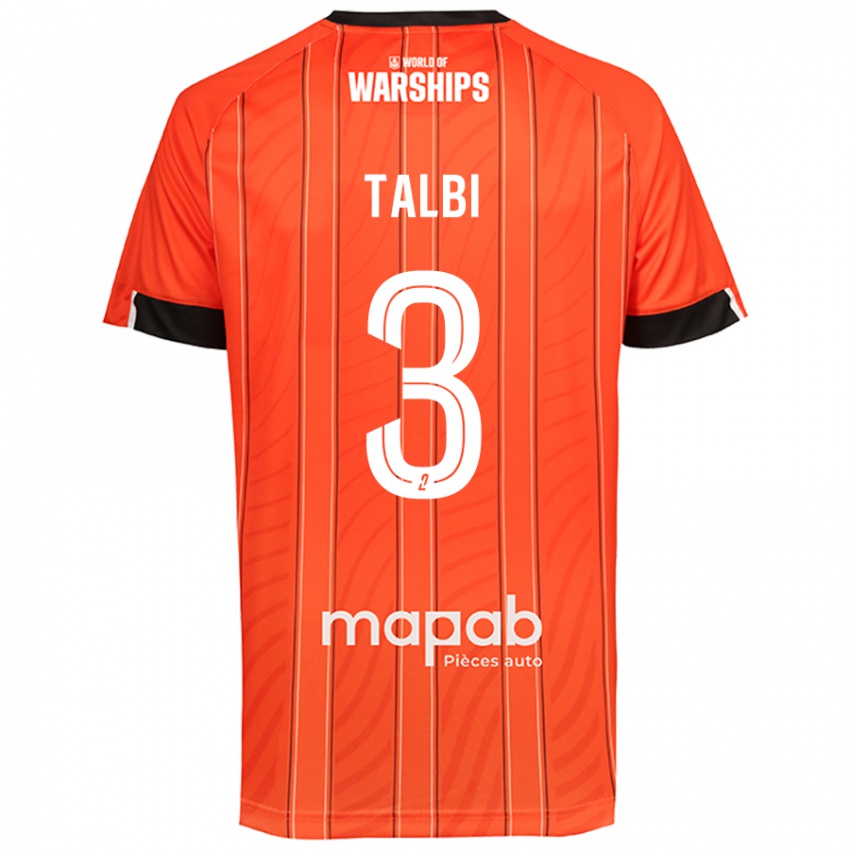 Børn Montassar Talbi #3 Orange Hjemmebane Spillertrøjer 2024/25 Trøje T-Shirt