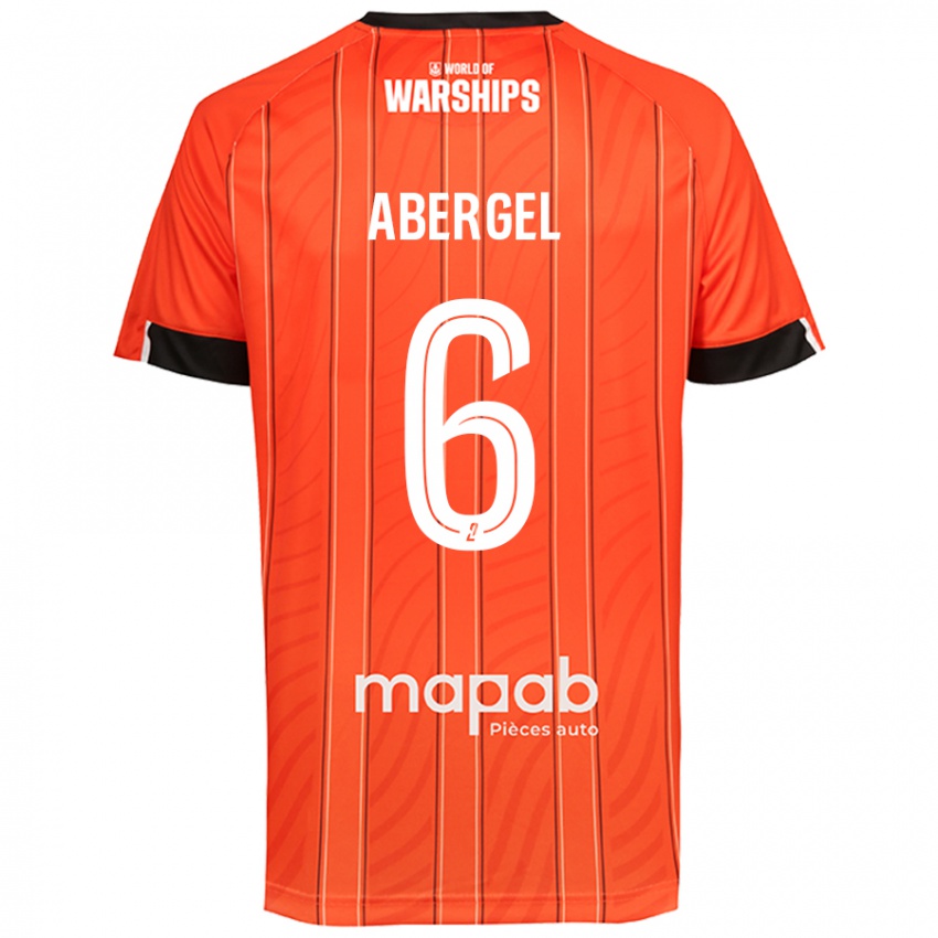 Børn Laurent Abergel #6 Orange Hjemmebane Spillertrøjer 2024/25 Trøje T-Shirt