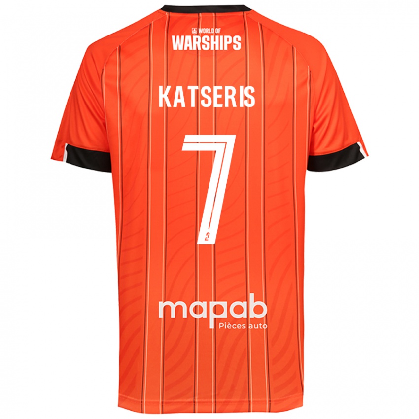 Børn Panos Katseris #7 Orange Hjemmebane Spillertrøjer 2024/25 Trøje T-Shirt