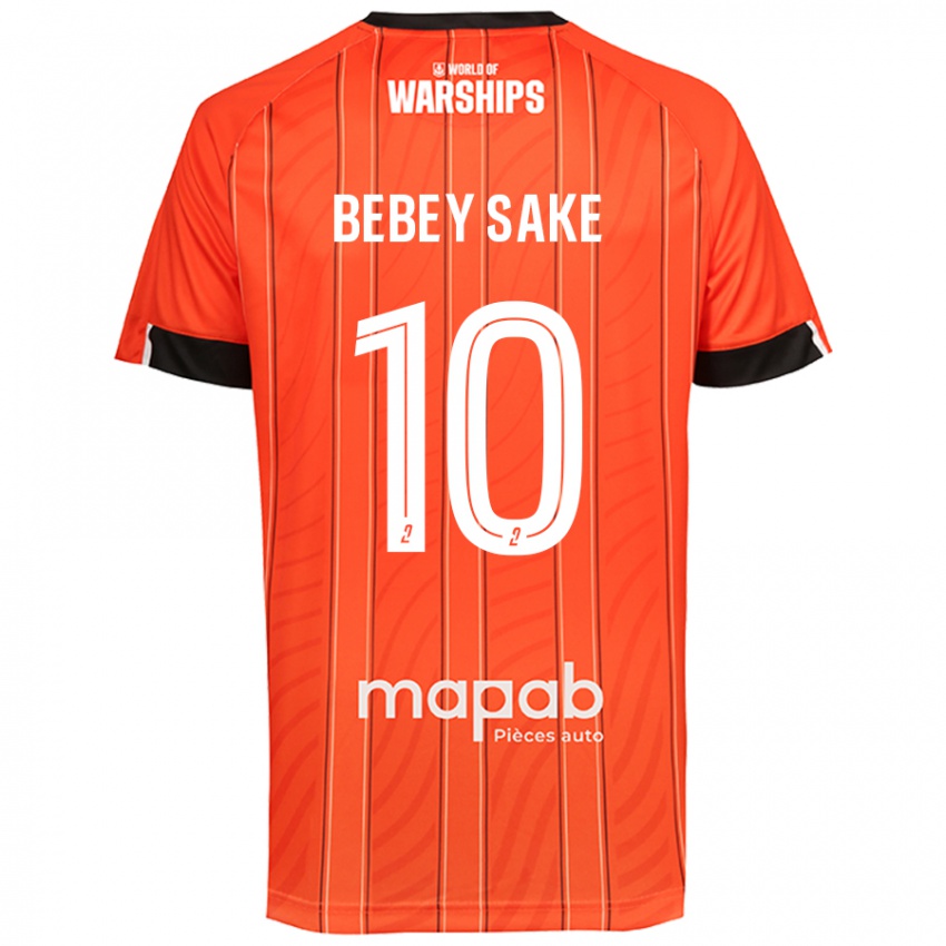 Børn Mattéo Bebey Sake #10 Orange Hjemmebane Spillertrøjer 2024/25 Trøje T-Shirt