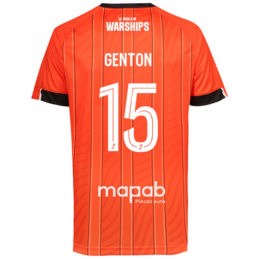 Børn Enzo Genton #15 Orange Hjemmebane Spillertrøjer 2024/25 Trøje T-Shirt